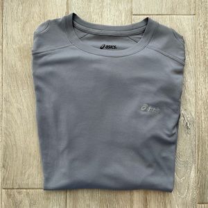 Asics Long-Sleeve Gray Dri-Fit Running Shirt